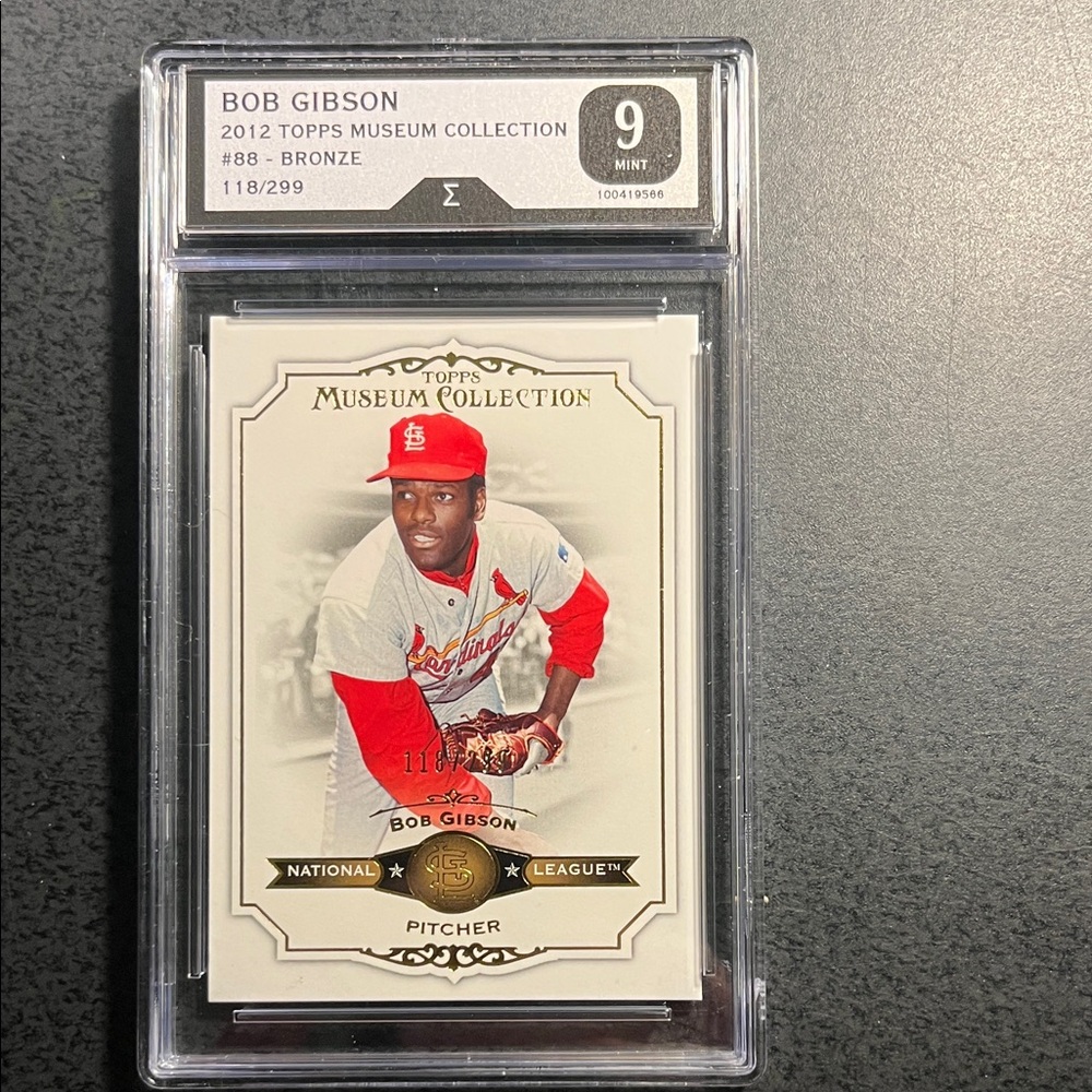 Topps Museum Collection Bob Gibson Bronze  Card #88. Graded & Numbered